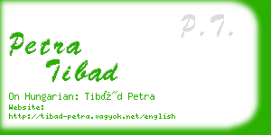 petra tibad business card